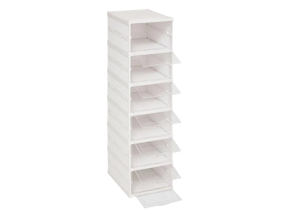 Range-Chaussures 6 Paires "Fold'n" 108cm Blanc