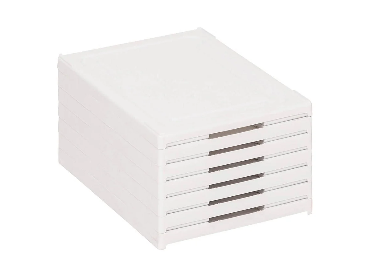 Range-Chaussures 6 Paires "Fold'n" 108cm Blanc