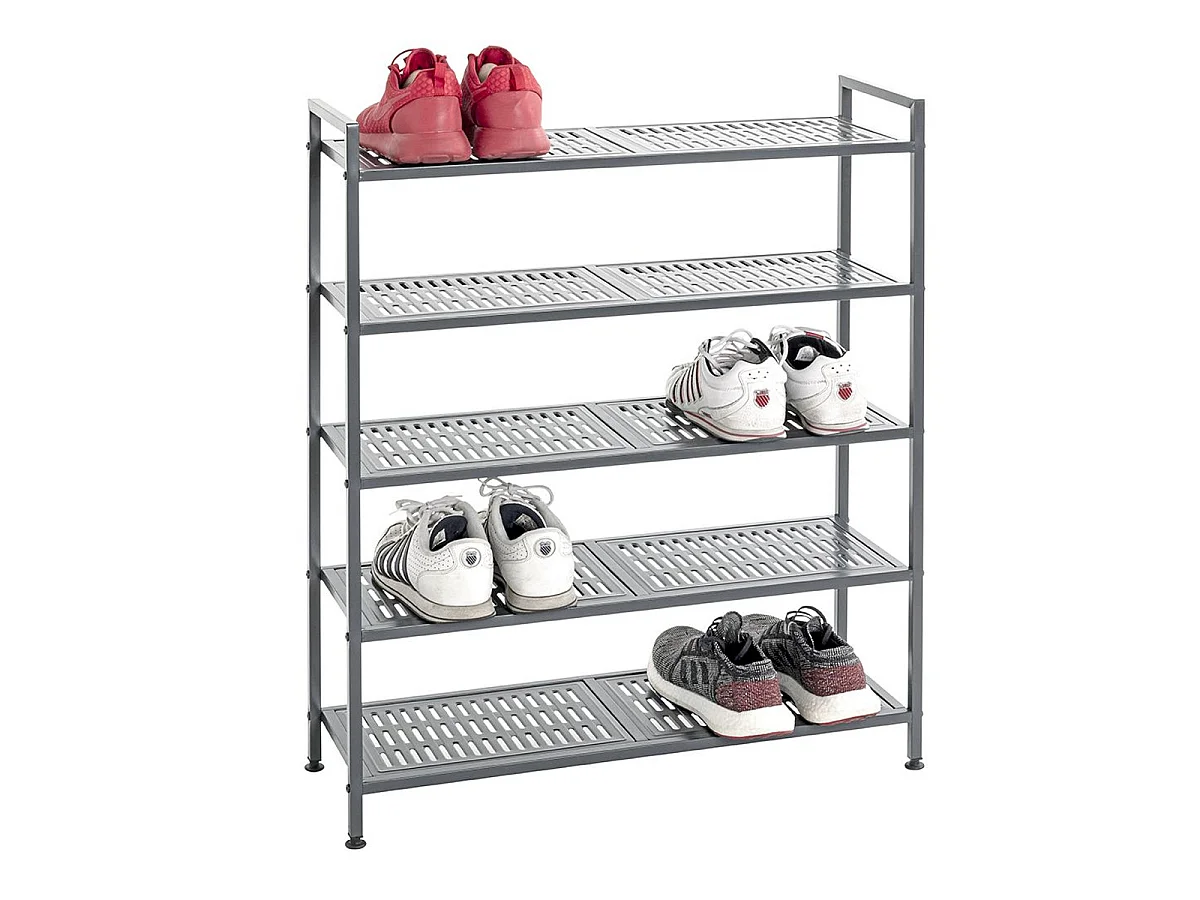 Étagère à Chaussures 5 Niveaux "Arthur" 90cm Anthracite
