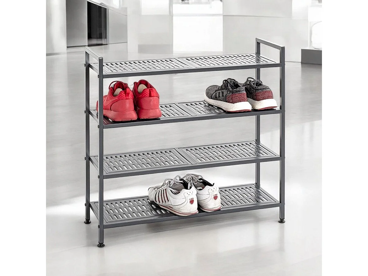 Étagère à Chaussures 4 Niveaux "Arthur" 73cm Anthracite