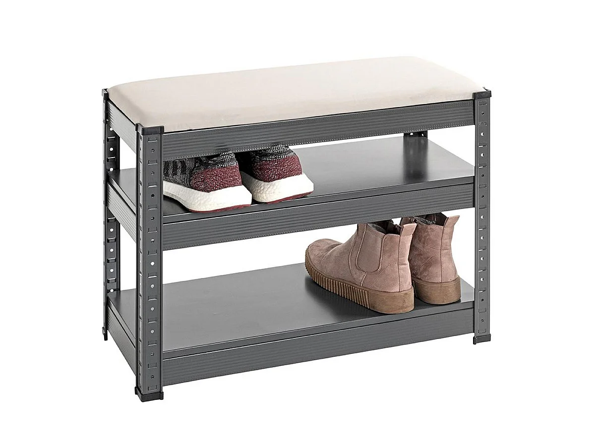 Banc Rangement à Chaussures "Oris" 60cm Anthracite
