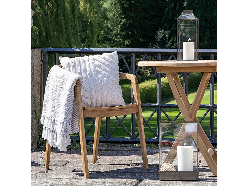 MORS-Set di 2 sedie da pranzo in teak riciclato