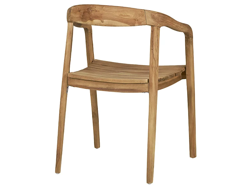 MORS-Set di 2 sedie da pranzo in teak riciclato