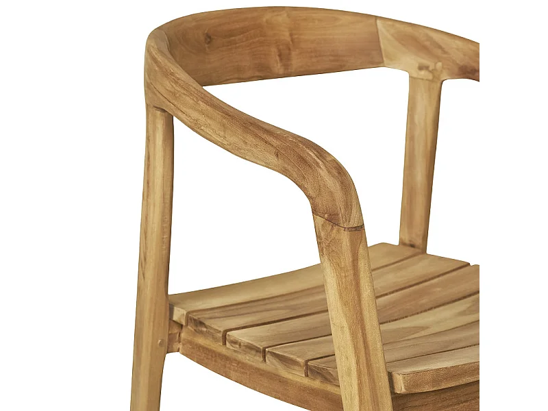 MORS-Set di 2 sedie da pranzo in teak riciclato