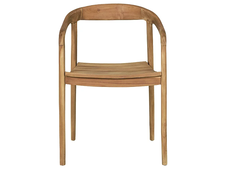 MORS-Set di 2 sedie da pranzo in teak riciclato
