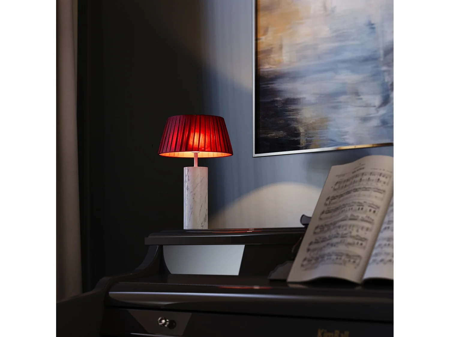 Lampe de table intérieur STILOS WHITE MARBLE H32,5cm