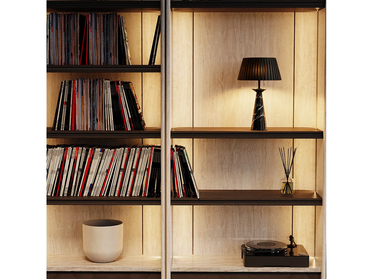 Lampe de table intérieur KONI BLACK MARBLE H35cm
