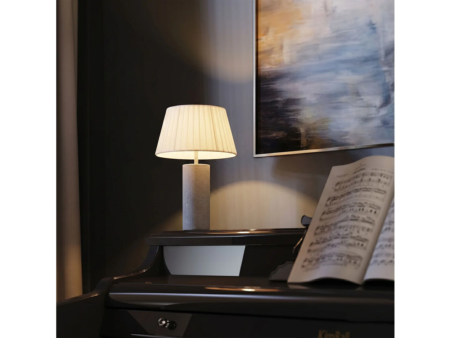 Lampe de table intérieur STILOS CEMENT H32,5cm