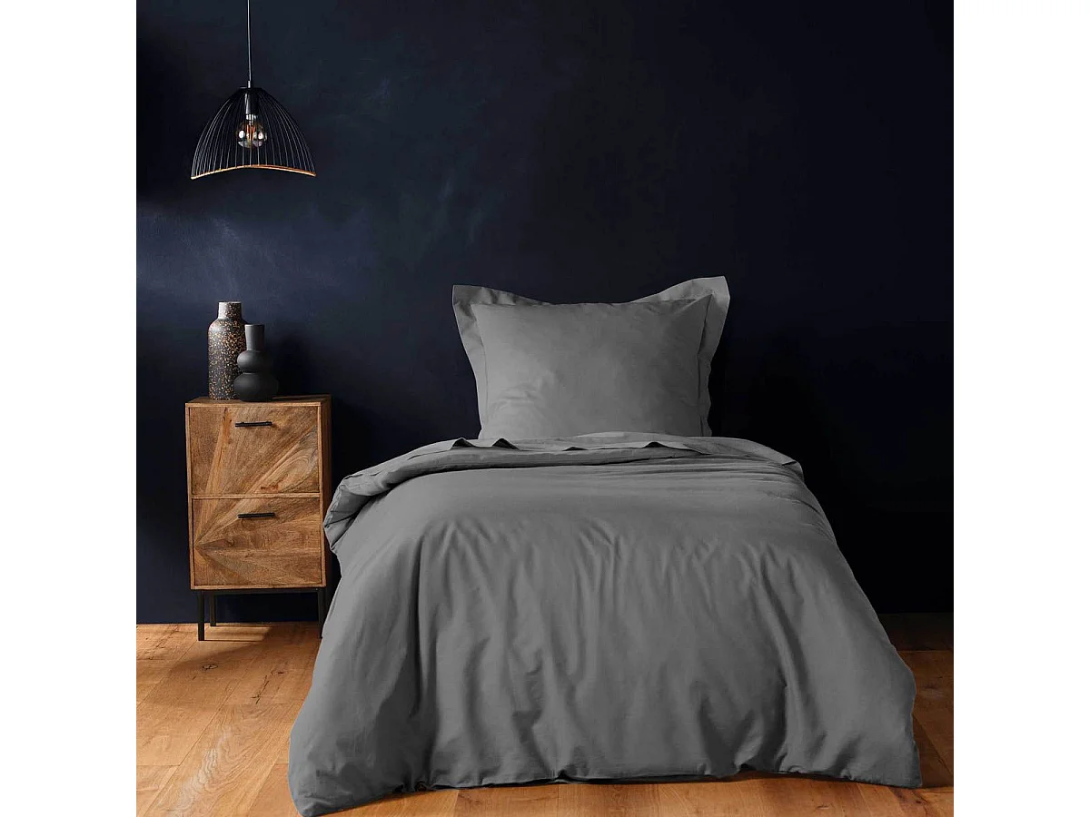 Housse de Couette "Lina" 140x200cm Anthracite