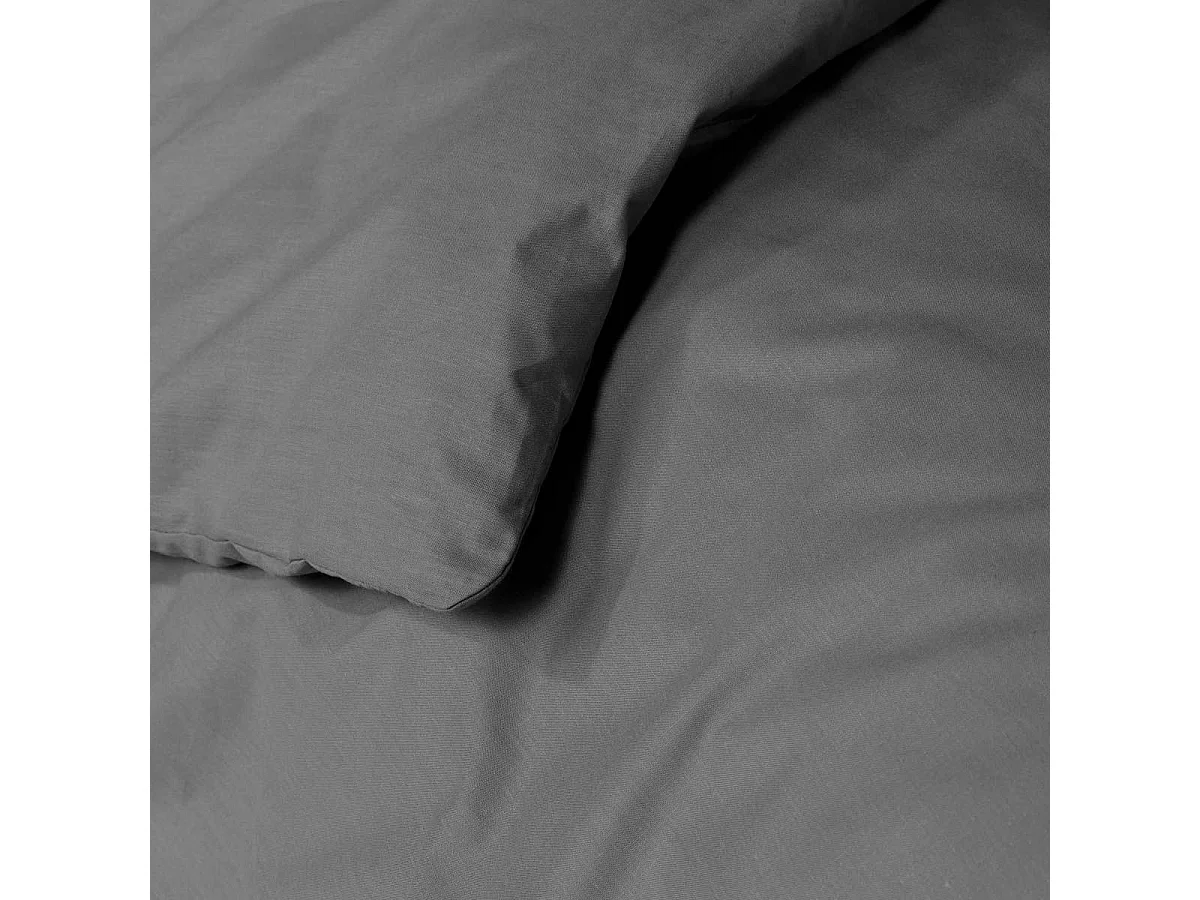 Housse de Couette "Lina" 140x200cm Anthracite