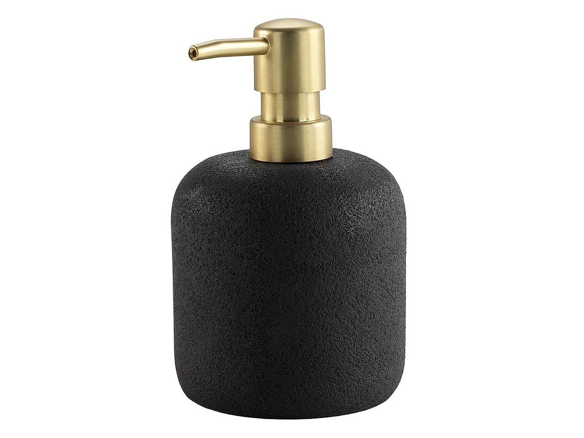 Distributeur de Savon en Résine "Aquamarbre" 14cm Noir