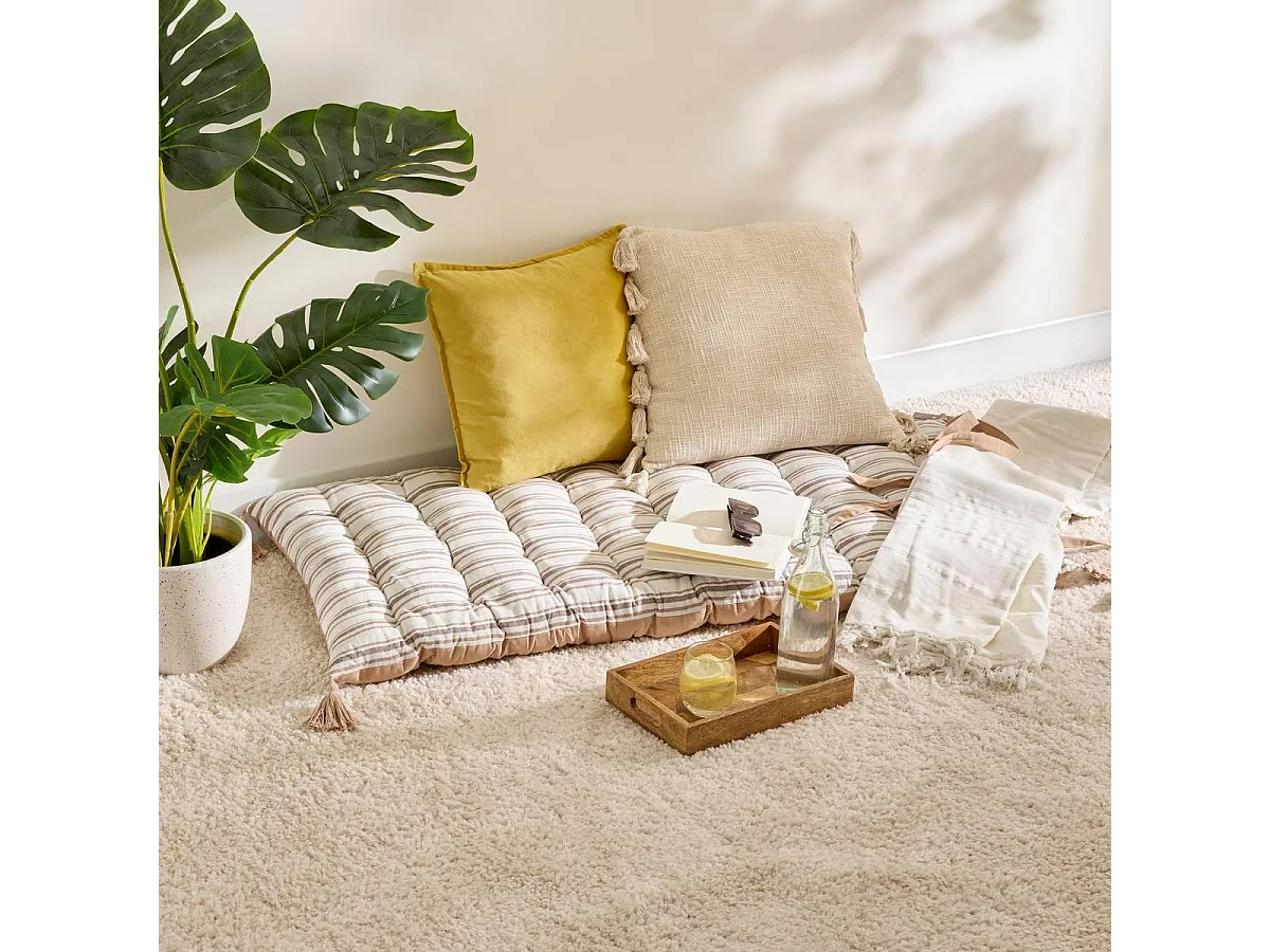 Matelas de Sol à Rayures "Groove" 60x120cm Beige