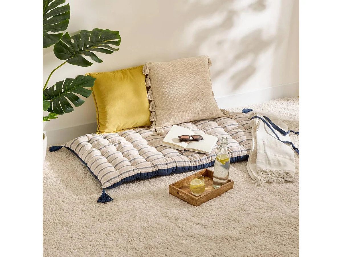 Matelas de Sol à Rayures "Groove" 60x120cm Bleu Marine