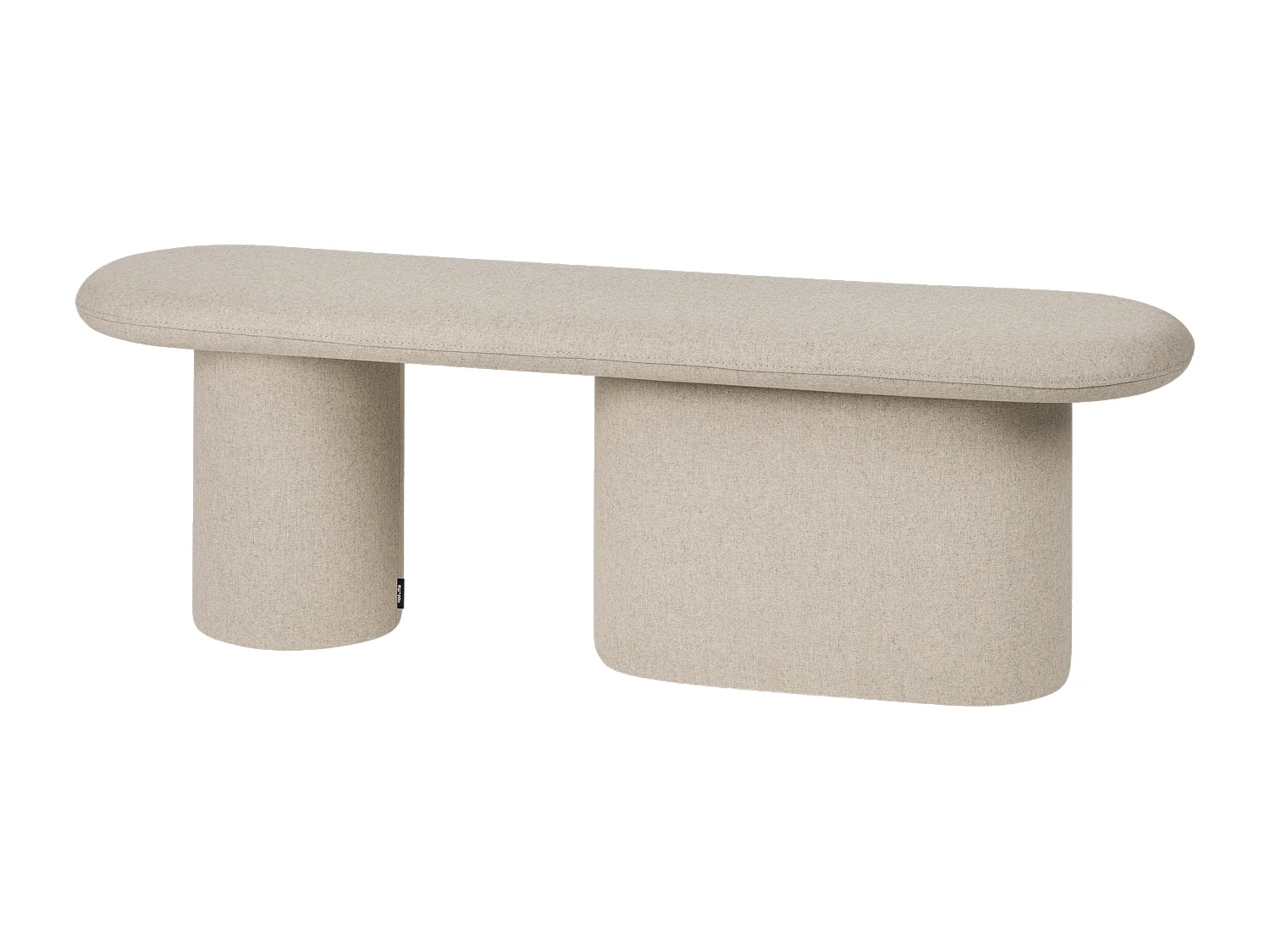 Rull Bank - gepolsterte Wolloptik, 130 x 36 x 39,6 cm