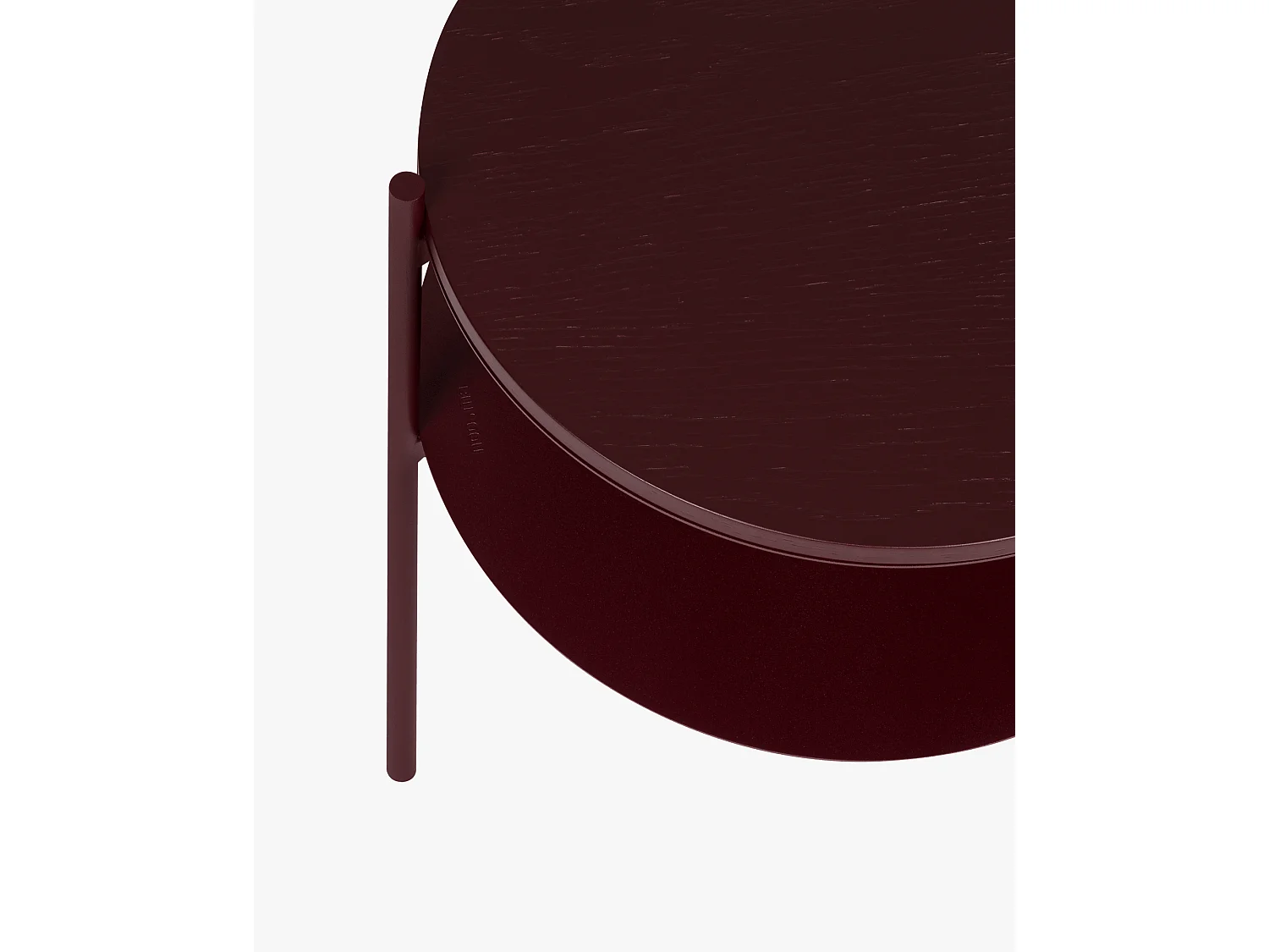 Table de chevet Tu - petite table d'appoint ronde en placage, légère et pratique