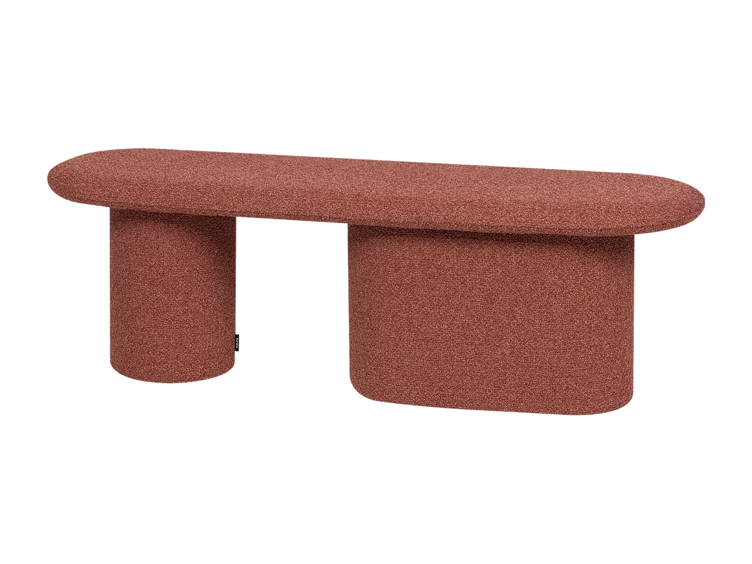 noo.ma Rull bank - moderne stoffen zitbank 130 cm, 39,6 cm hoog, 36 cm diep, gemaakt in Polen.