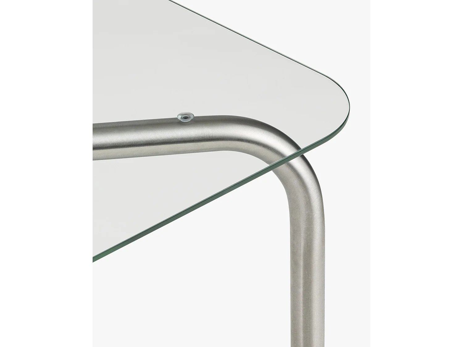 noo.ma Uku salontafel 80 x 80 cm, glas en geborsteld staal