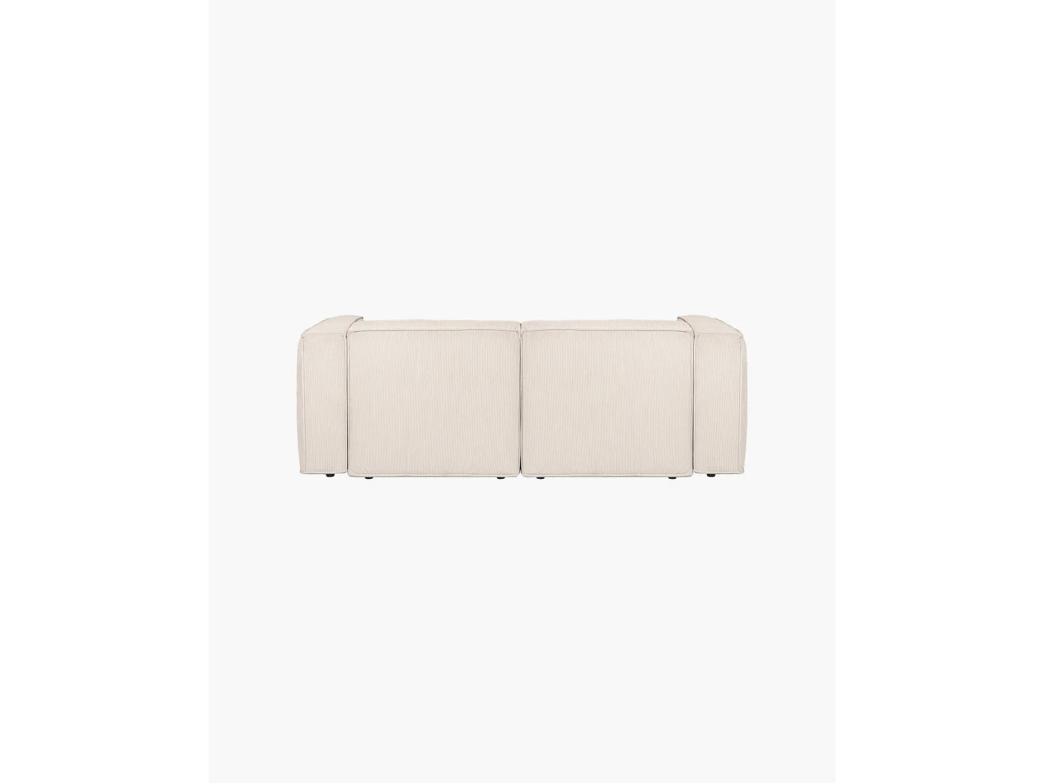 Canapé 2 places convertible noo.ma en velours côtelé beige, 199 x 97,5 x 73,5 cm