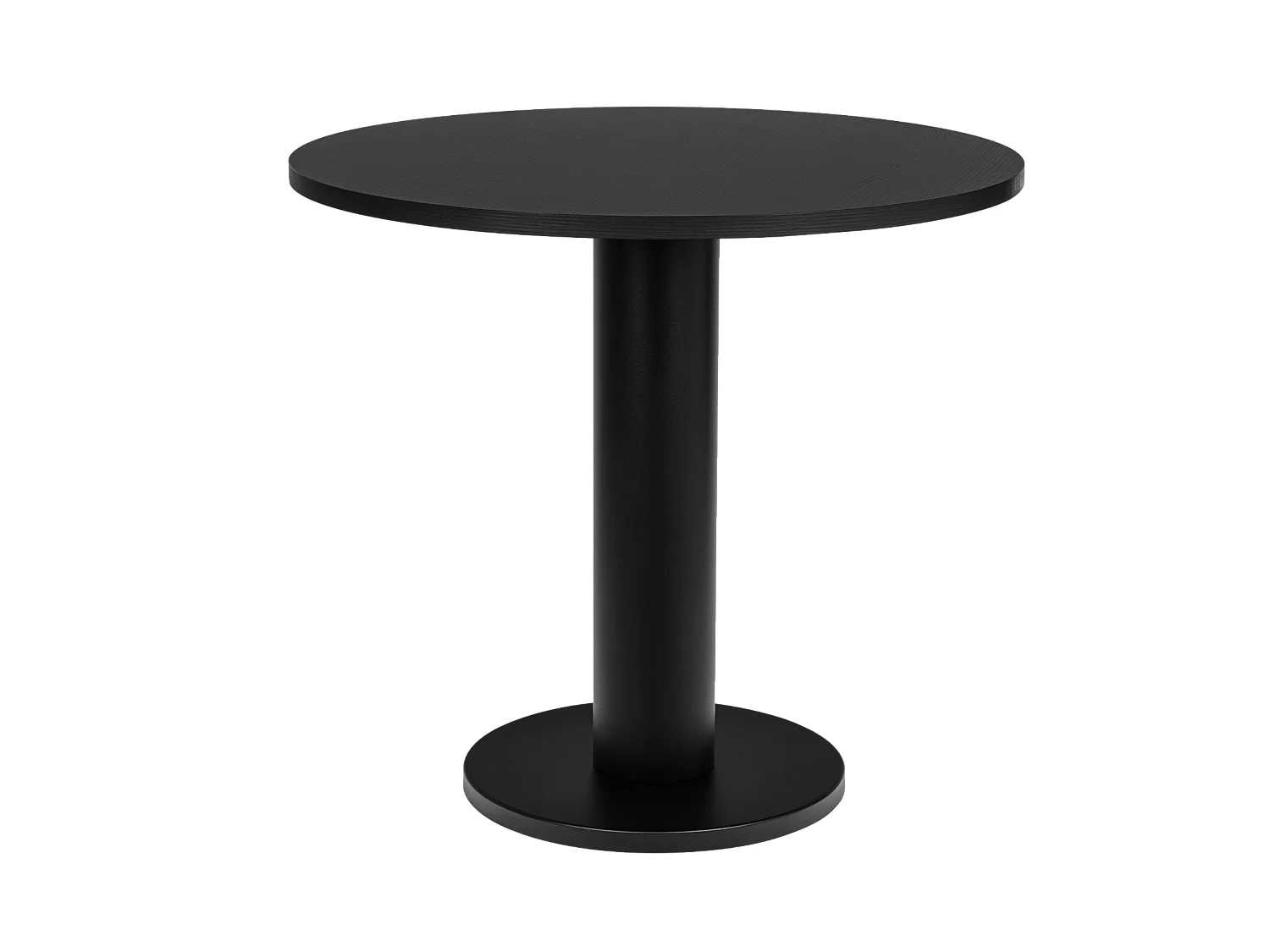 Sool Cafétabel 80 cm - ronde eiken fineer tafel met stalen onderstel
