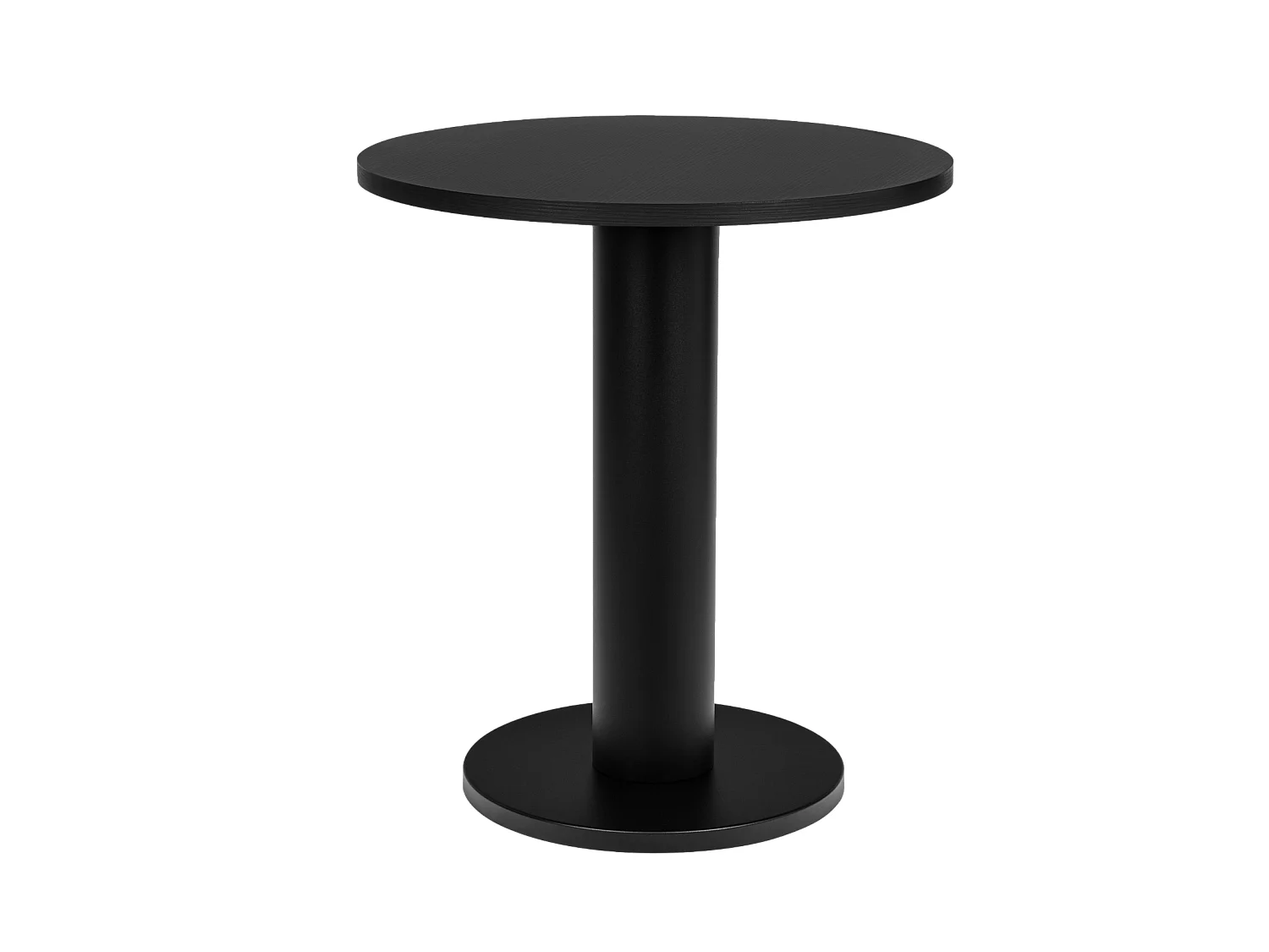 Sool Cafétafel 65 cm - rond fineerblad eiken, stalen onderstel