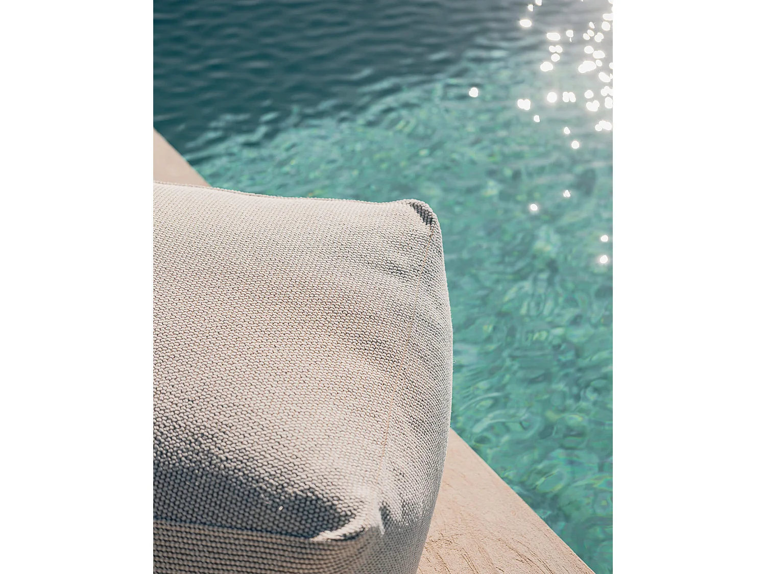 Pouf da esterno Keno - pouf moderno senza struttura, poliestere 100%