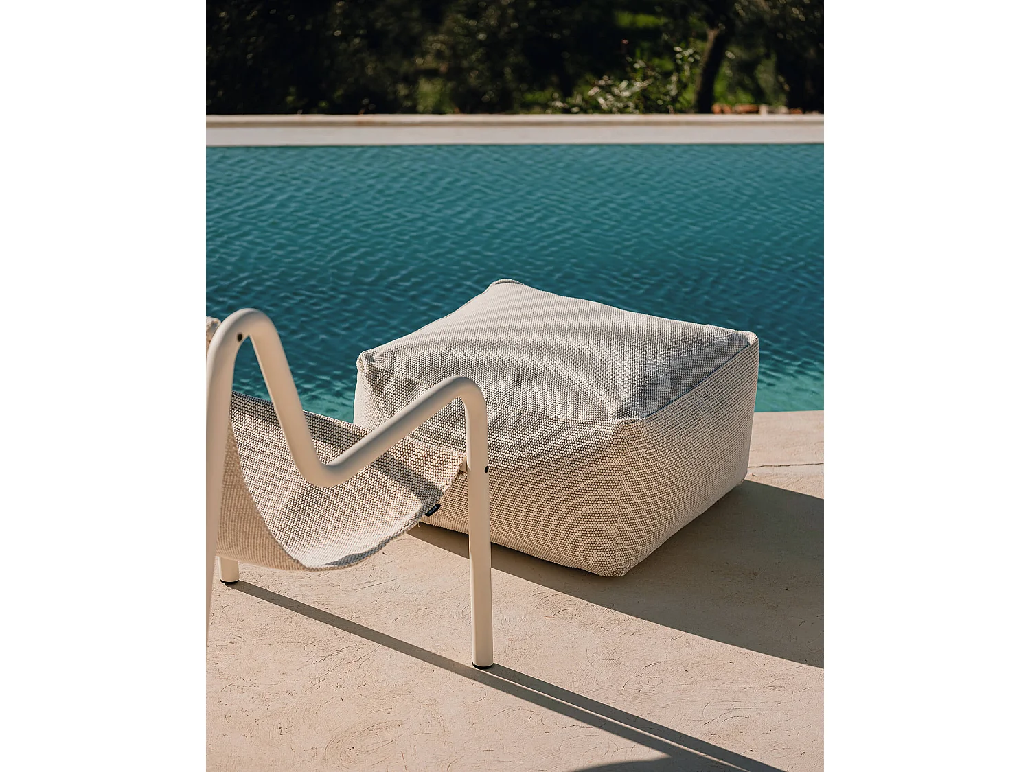 Pouf da esterno Keno - pouf moderno senza struttura, poliestere 100%