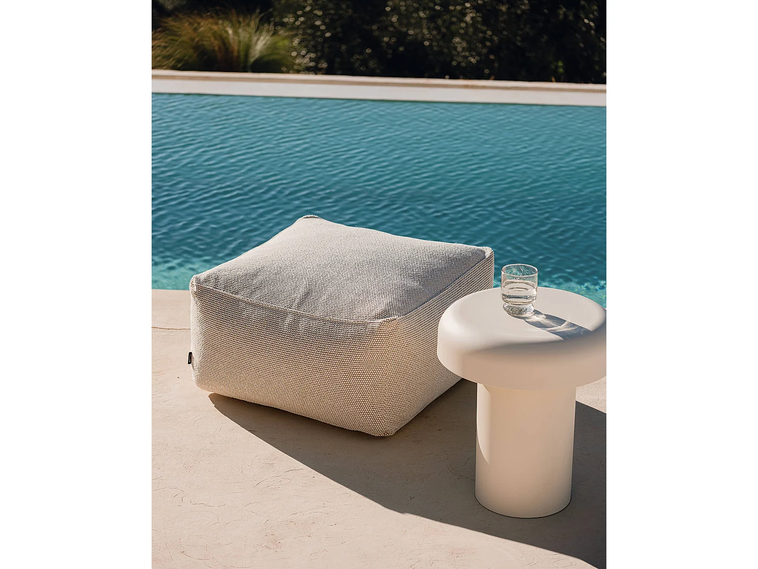 Pouf da esterno Keno - pouf moderno senza struttura, poliestere 100%