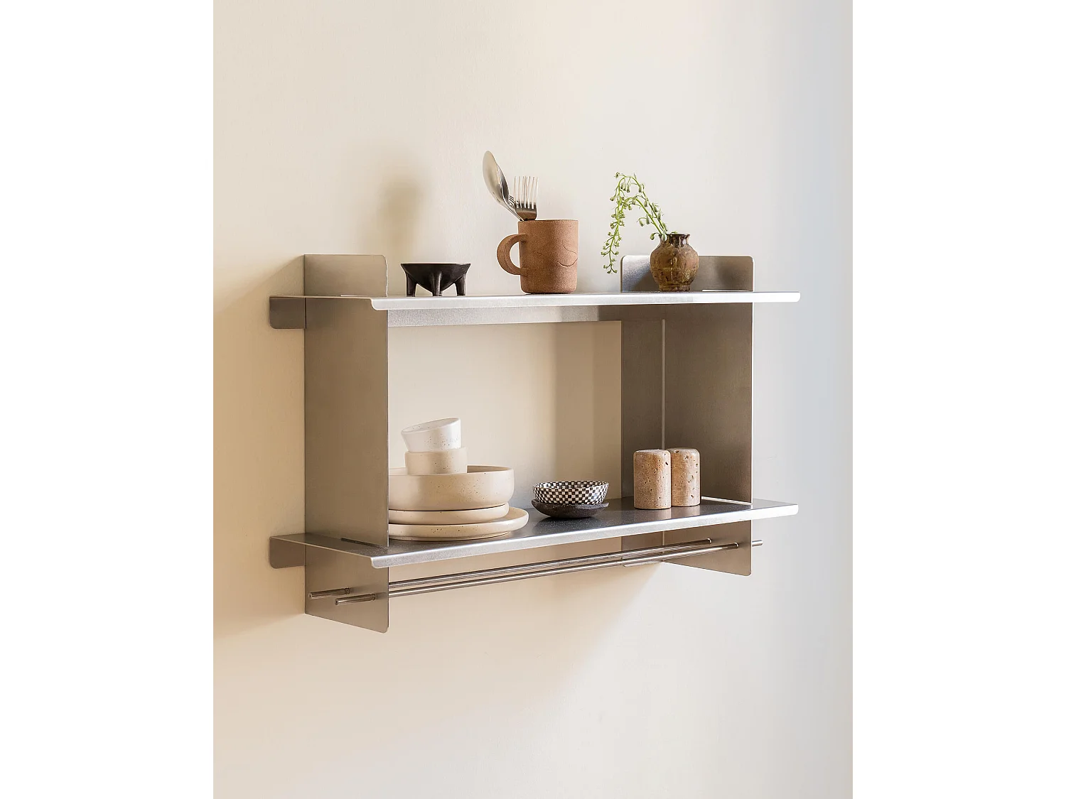 Tivo Regal 70 cm - Edelstahl Wandregal, minimalistisches Design