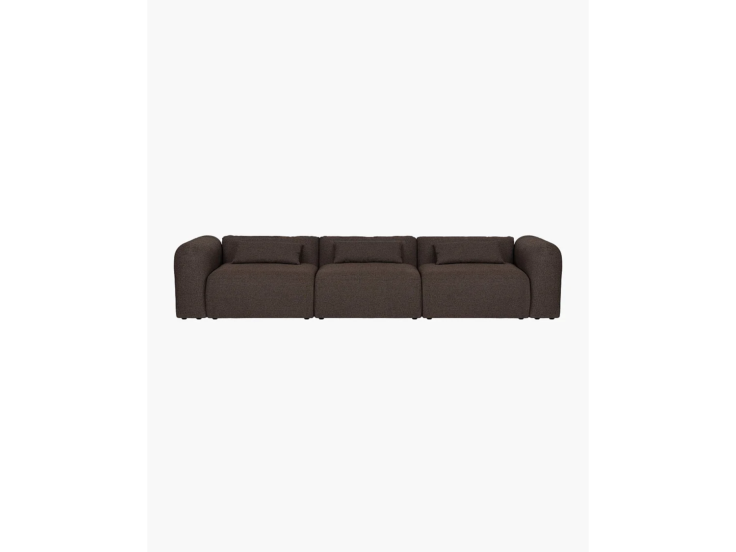 Canapé Yaro 4 places - tissu 100% polyester, assise moelleuse, convertible