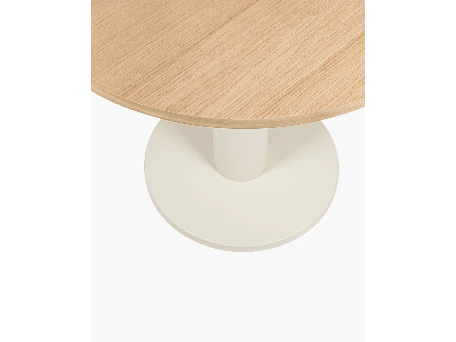 Sool Cafétabel 80 cm - ronde eiken fineer tafel met stalen onderstel