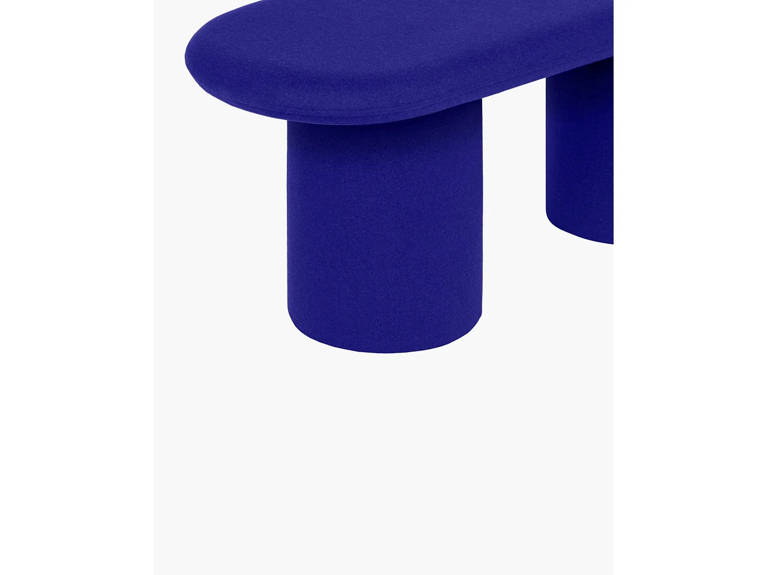 Rull Bank - gepolsterte Wolloptik, 130 x 36 x 39,6 cm