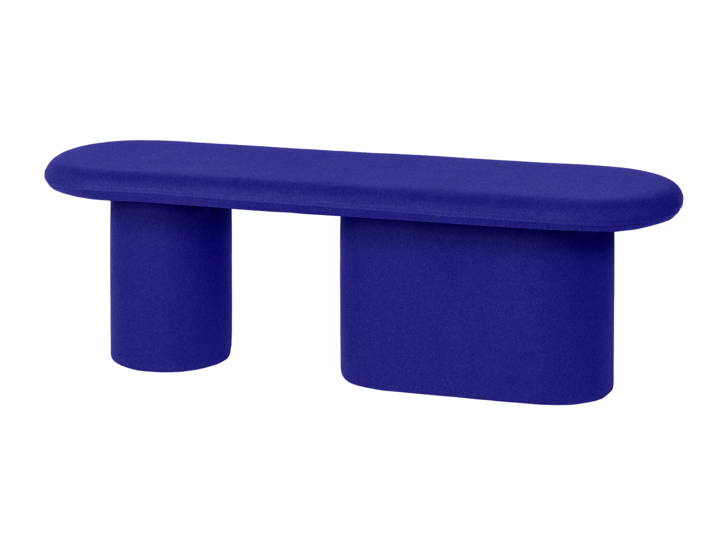 Rull Bank - gepolsterte Wolloptik, 130 x 36 x 39,6 cm