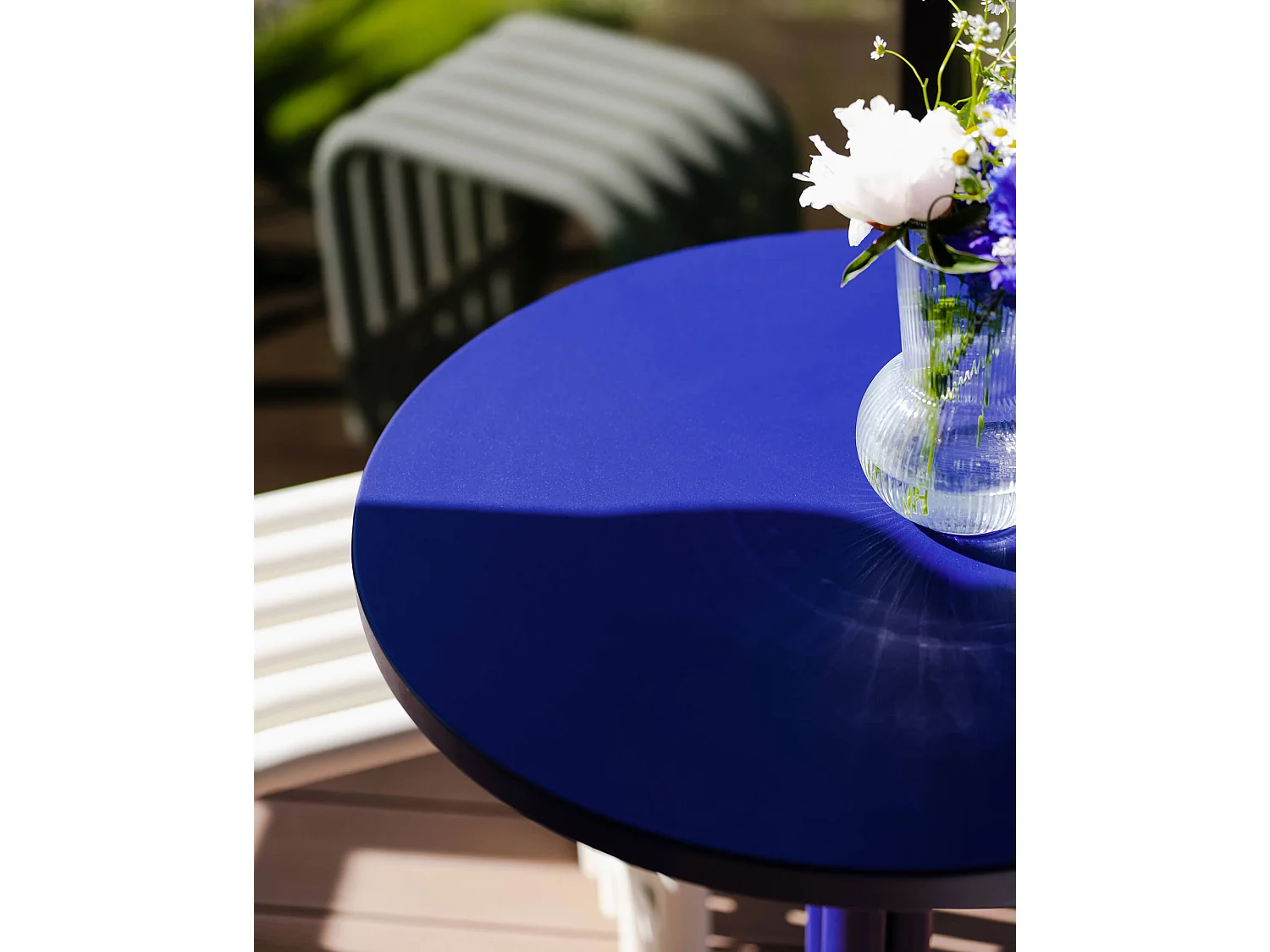 Table de bistrot Nokk - acier galvanisé 59 x 59 x 73 cm, usage intérieur et extérieur