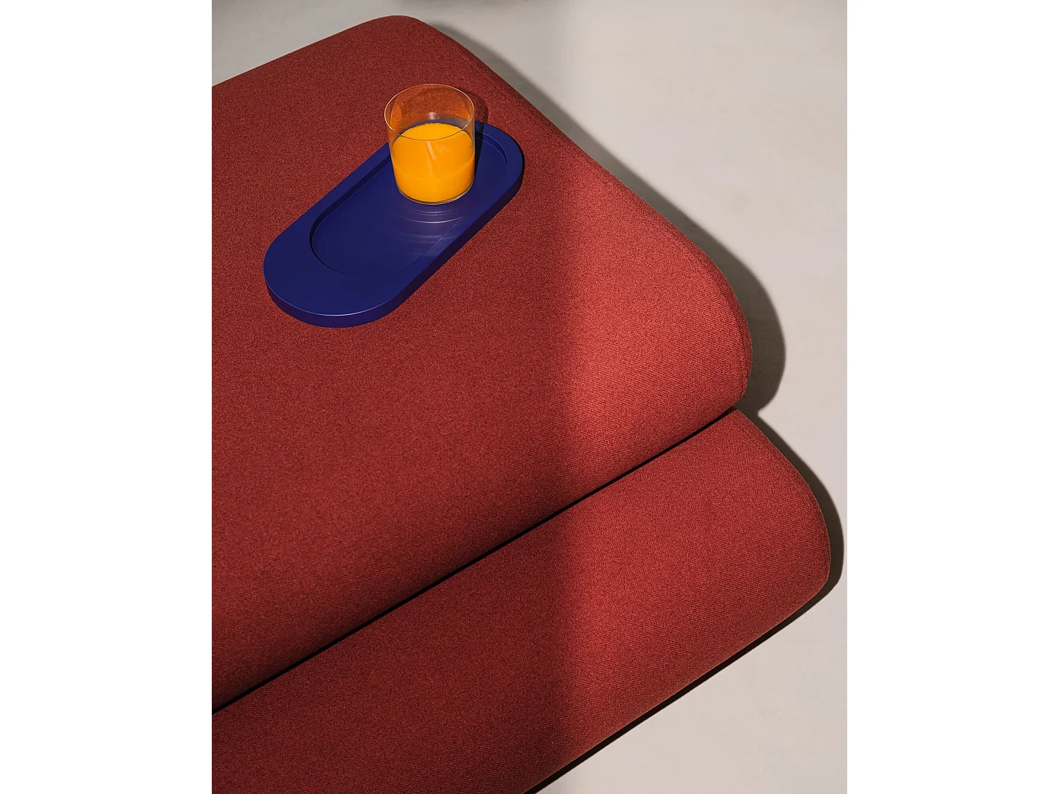 Pouf Taso - pouf rectangulaire moderne, tissu haute qualité