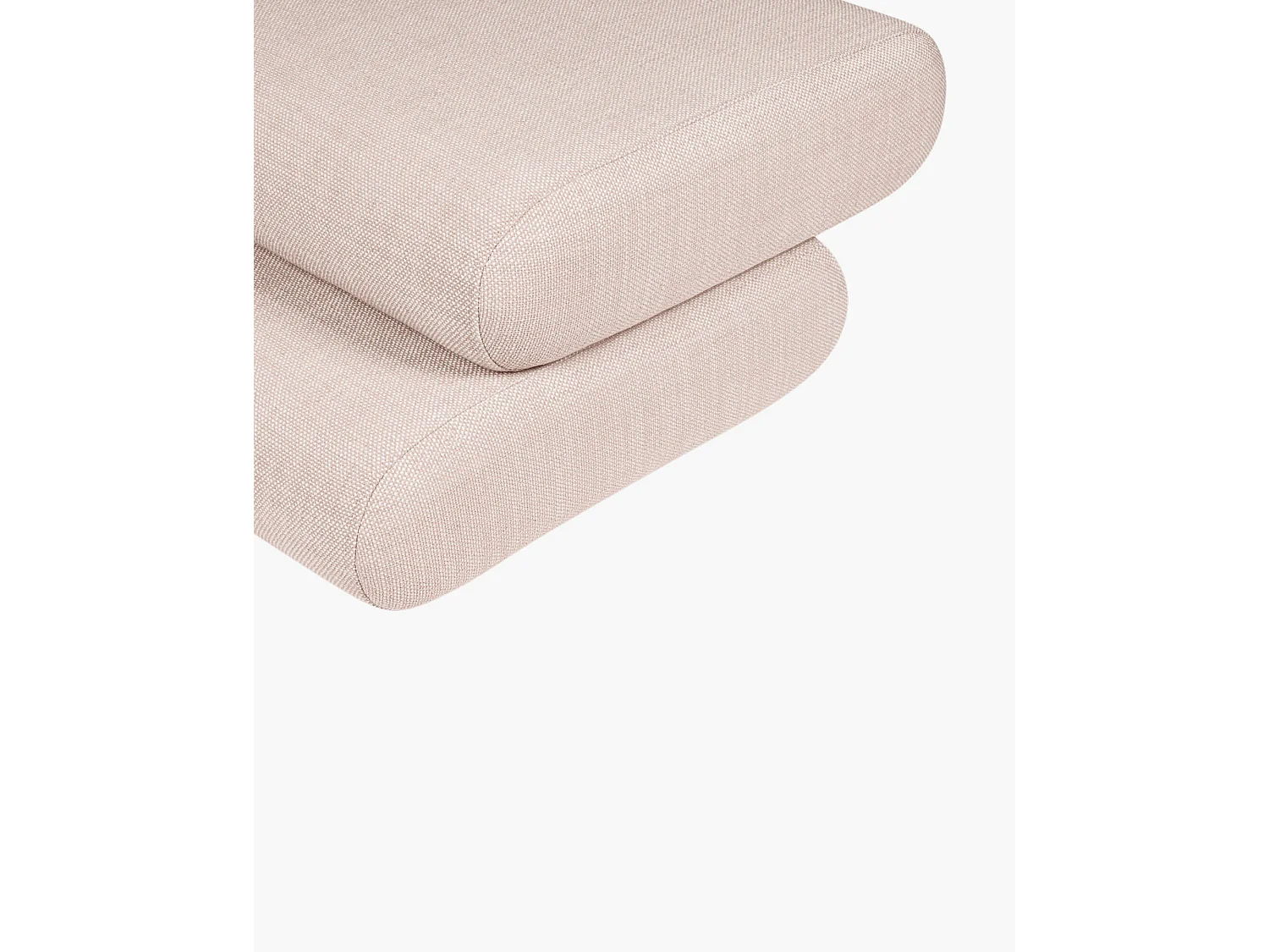 Pouf Taso - pouf rectangulaire moderne, tissu haute qualité