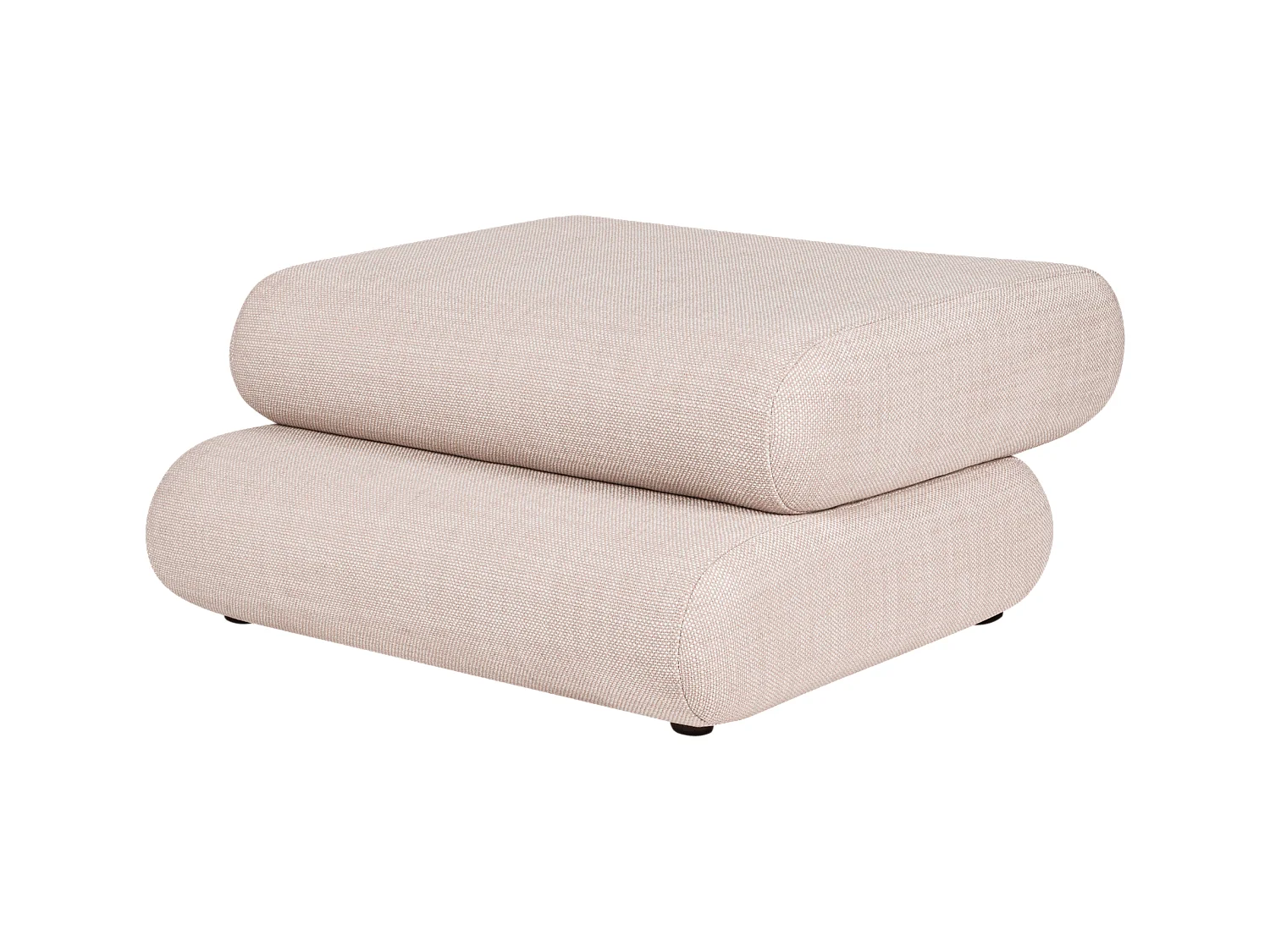 Pouf Taso - pouf rectangulaire moderne, tissu haute qualité