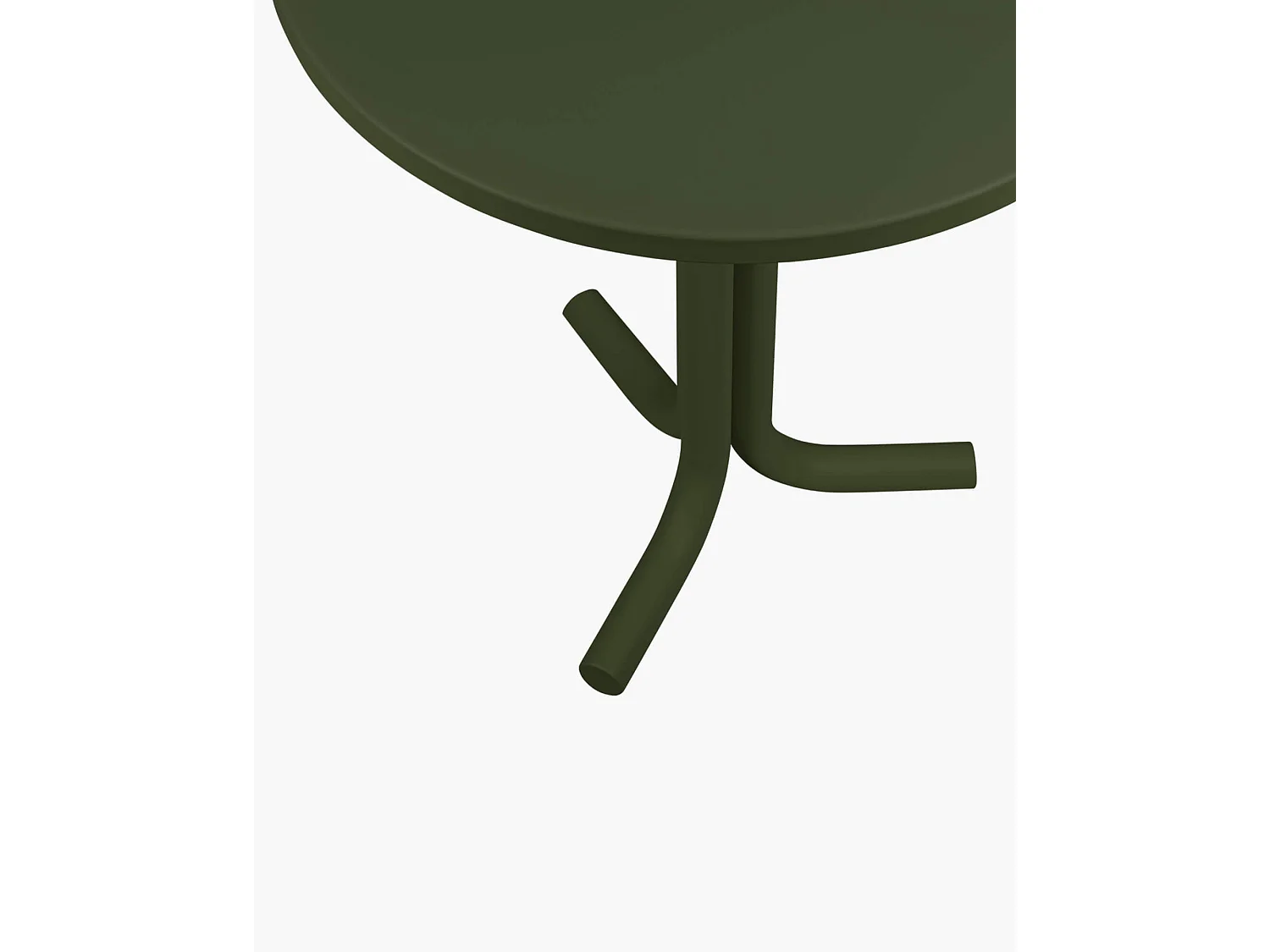 noo.ma Nokk Cafétabel - compacte hoge tafel 59x73 cm, gegalvaniseerd staal, Forest Green