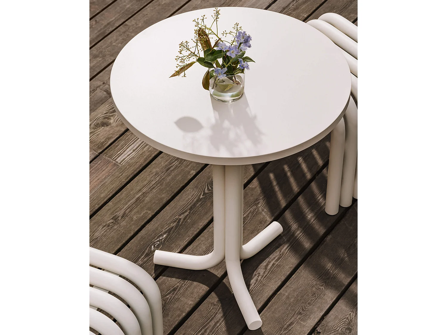 noo.ma Nokk Cafétabel - compacte hoge tafel 59x73 cm, gegalvaniseerd staal, Forest Green