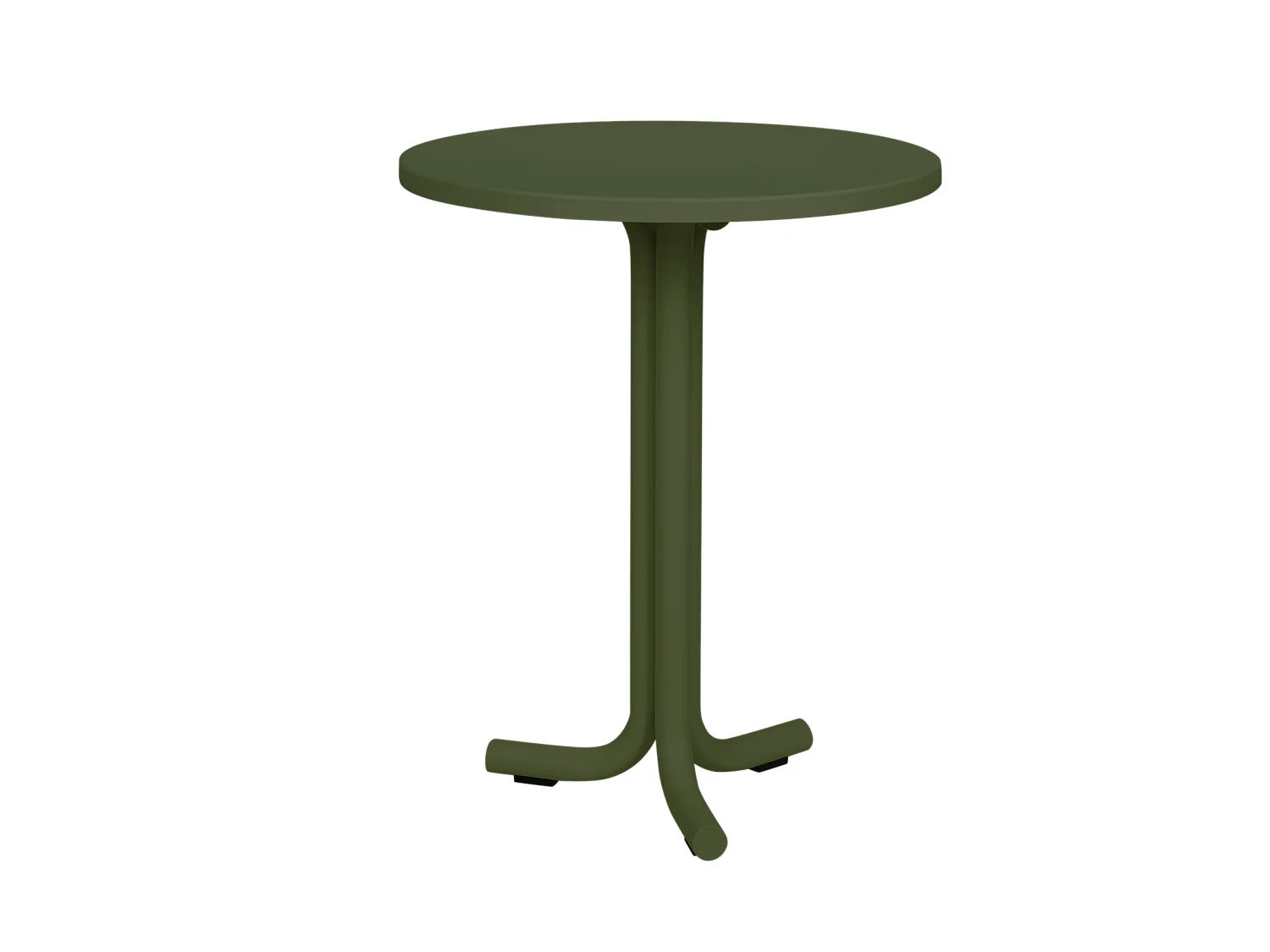 noo.ma Nokk Cafétabel - compacte hoge tafel 59x73 cm, gegalvaniseerd staal, Forest Green