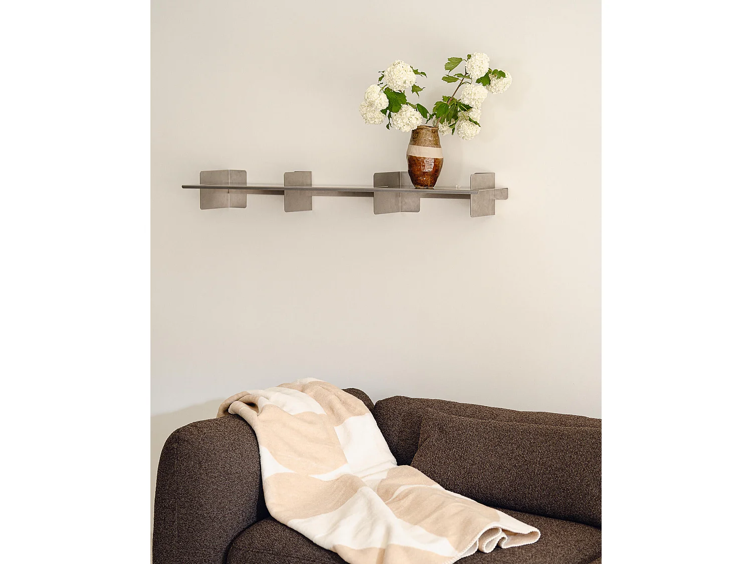 Półka Tivo - 120 cm, stal nierdzewna, minimalistyczna