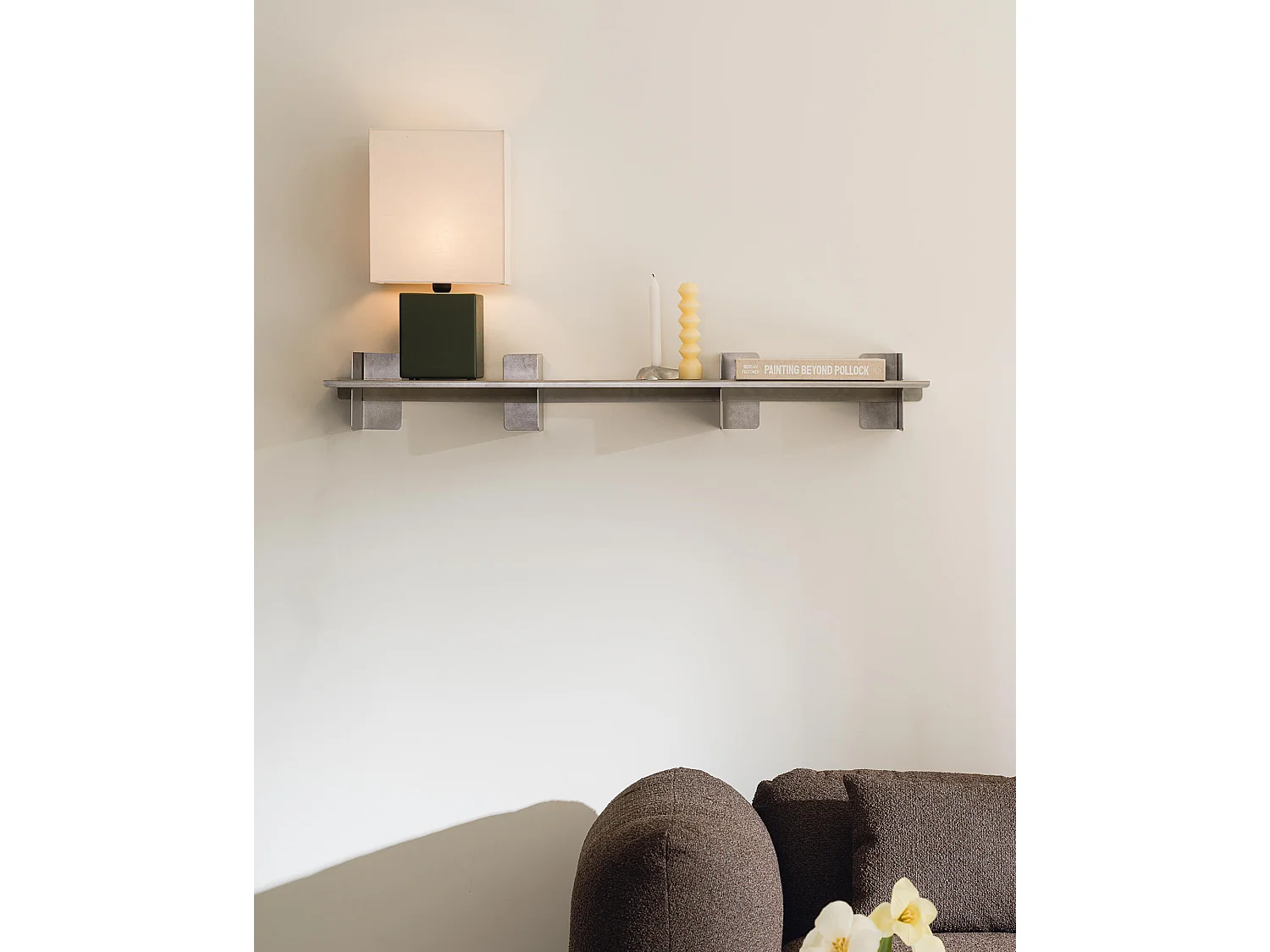Półka Tivo - 120 cm, stal nierdzewna, minimalistyczna