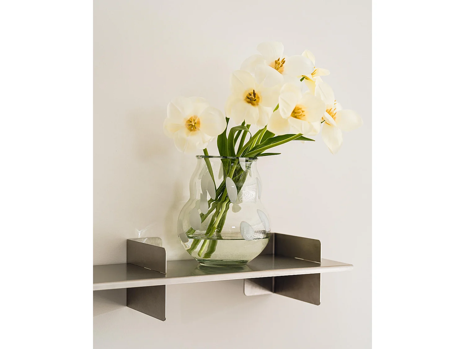 Półka Tivo - 120 cm, stal nierdzewna, minimalistyczna