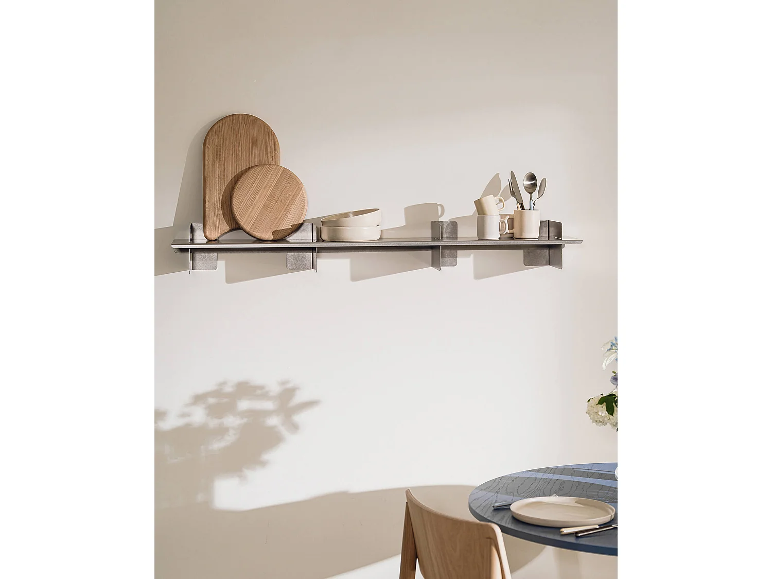 Półka Tivo - 120 cm, stal nierdzewna, minimalistyczna