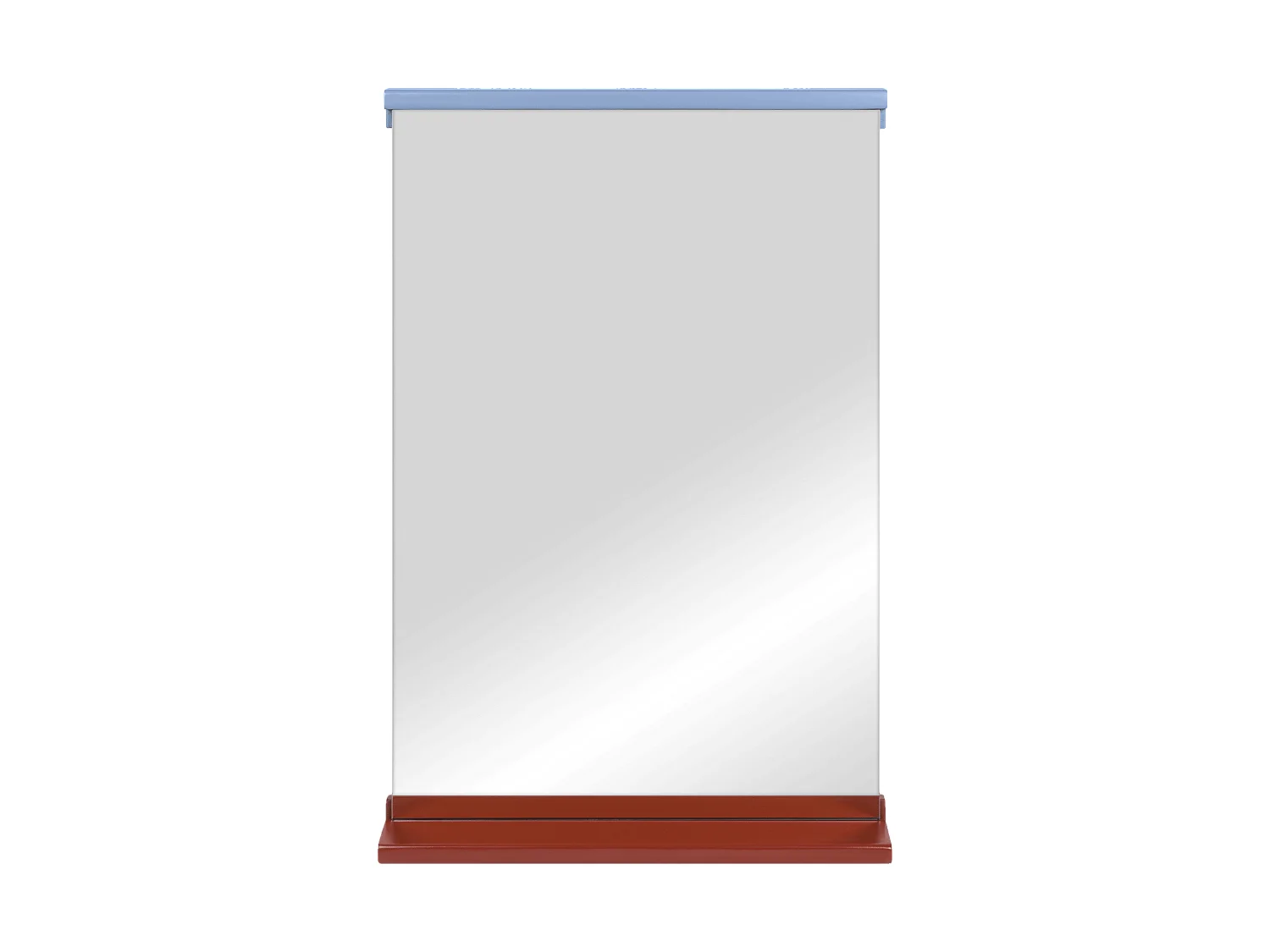 noo.ma geometrische minimalistische spiegel 50x75 cm, eiken houten frame, twee‑kleurig
