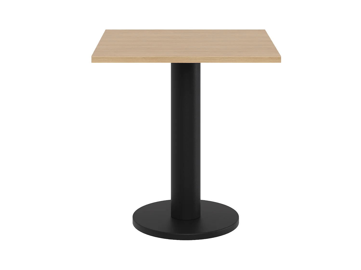 Sool Café-Tisch - 70 x 70 cm, Eichenfurnier, Stahlgestell