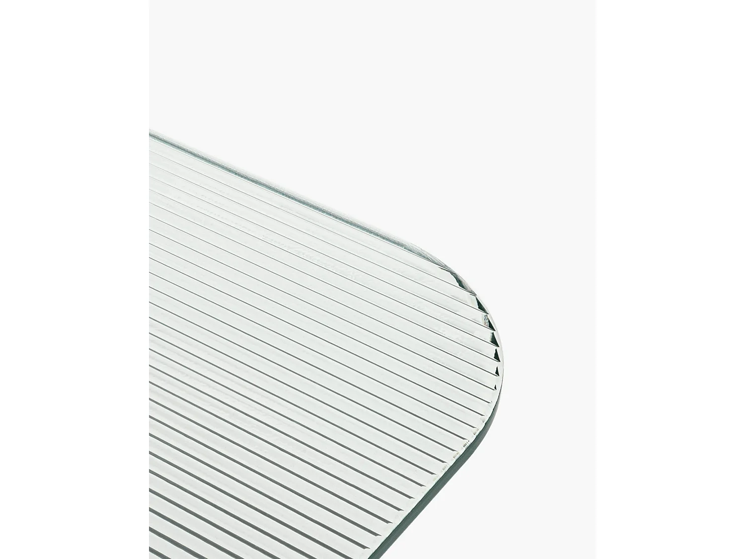 Table basse Kob noo.ma - plateau verre texturé et pieds bois massif