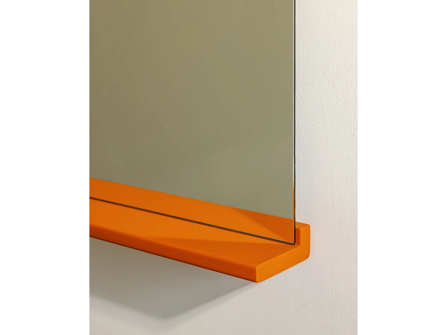 noo.ma spiegel 75 x 50 cm - houten kader, tweekleurig minimalistisch ontwerp