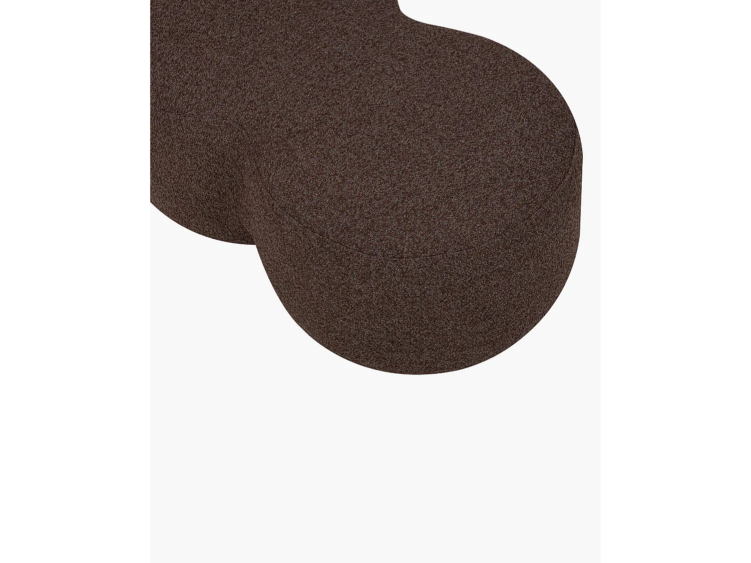 Umbo Pouf noo.ma, moderner Sitzpouf aus Polyester, 88 x 50 x 36,50 cm