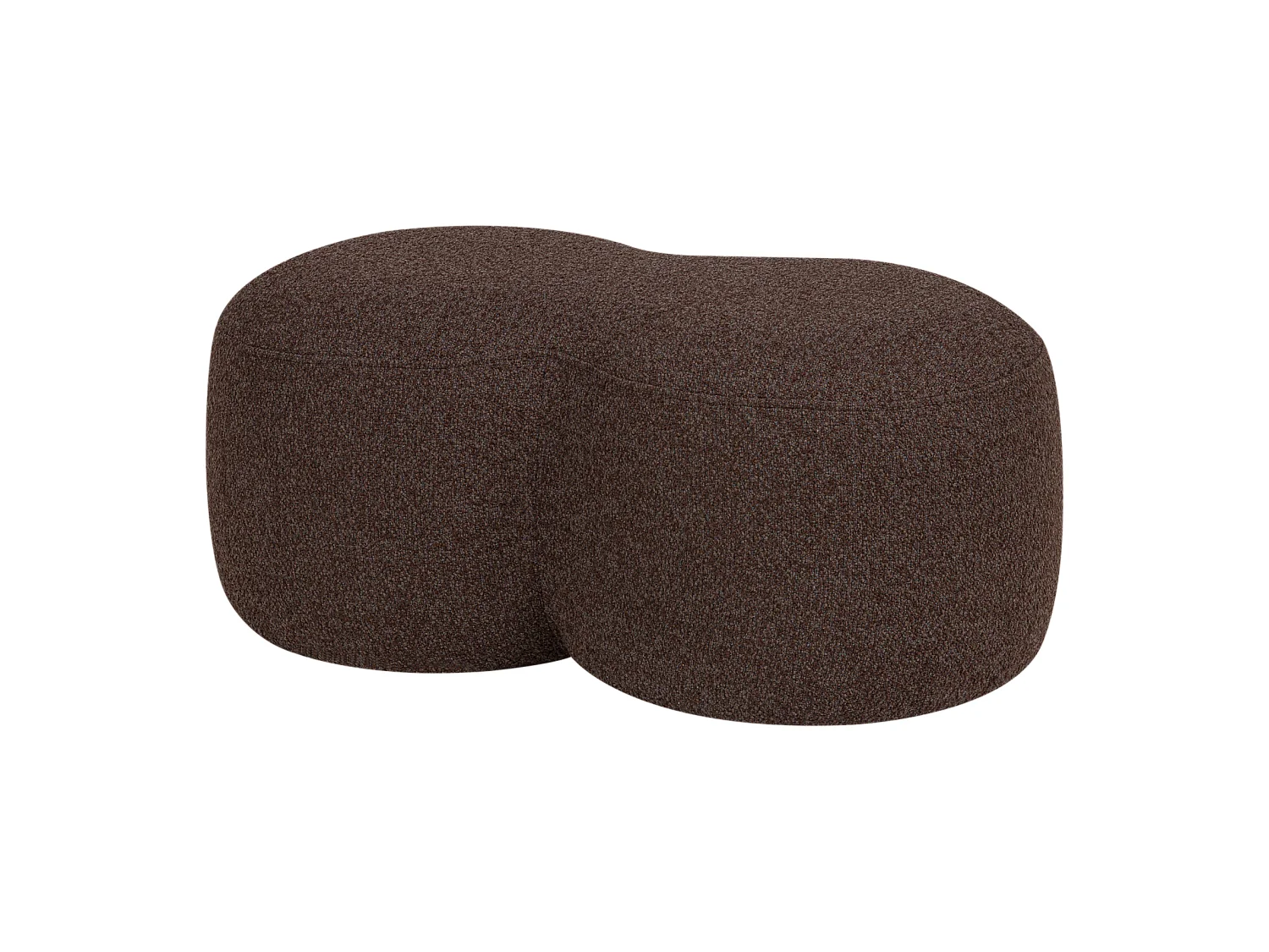 Umbo Pouf noo.ma, moderner Sitzpouf aus Polyester, 88 x 50 x 36,50 cm