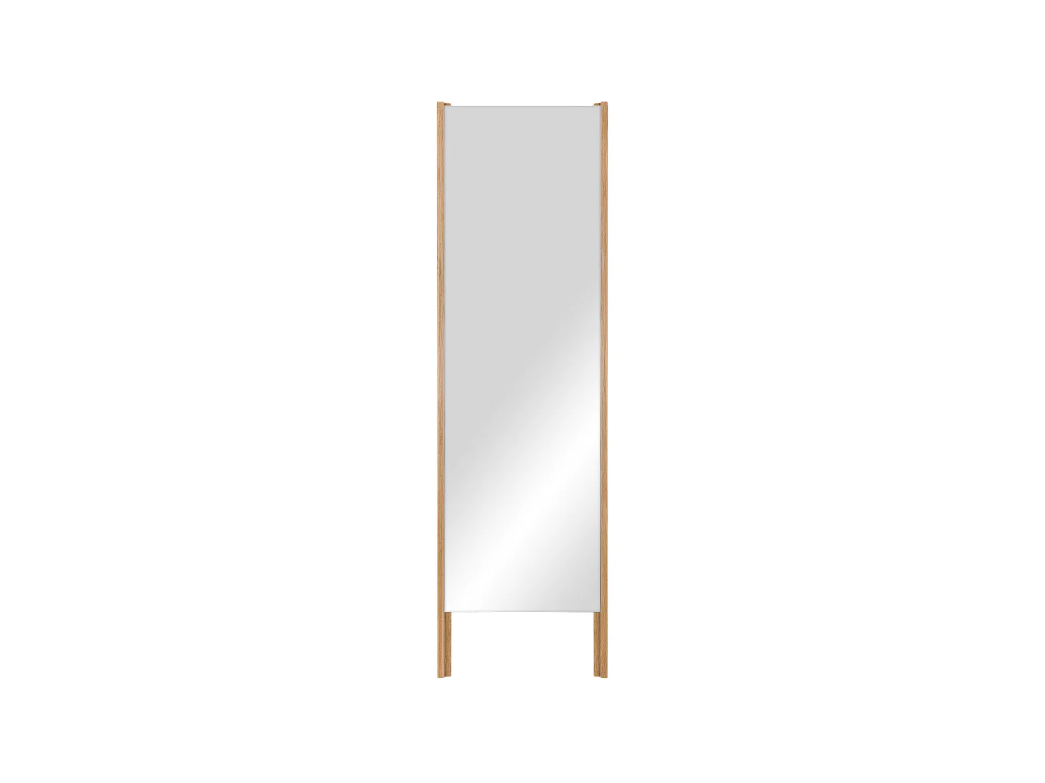 Miroir mural Lun - cadre bicolore ou chêne, 166 x 49 x 4 cm
